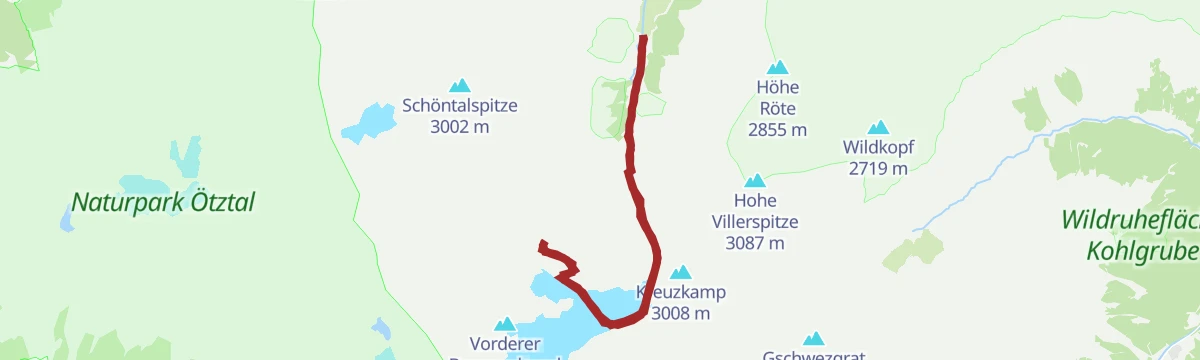Route map: Lüsener Fernerkogel Wanderung